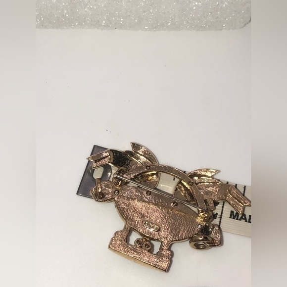 Vtg Butler Fifth Ave Birdbath Bird Bath Brooch 2.4” x 1.6” EUC - Picture 5 of 5